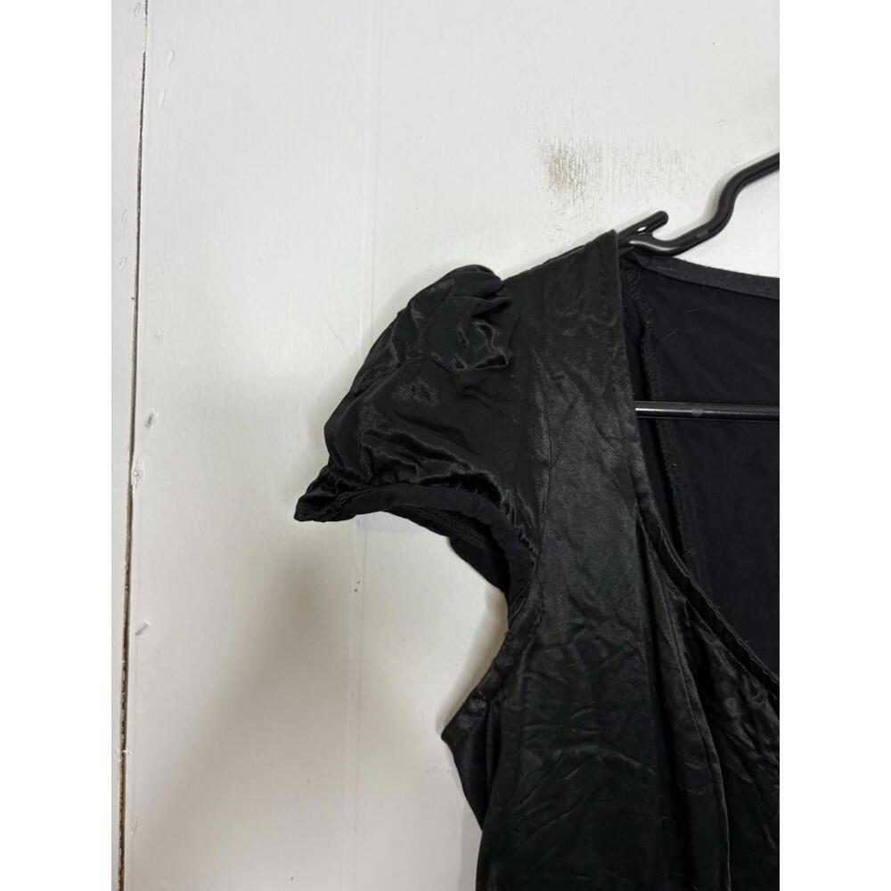 Vintage Lip Service Dress Womens M Helena Maxi Goth Corset Bodice Silky Vamp - Picture 11 of 14